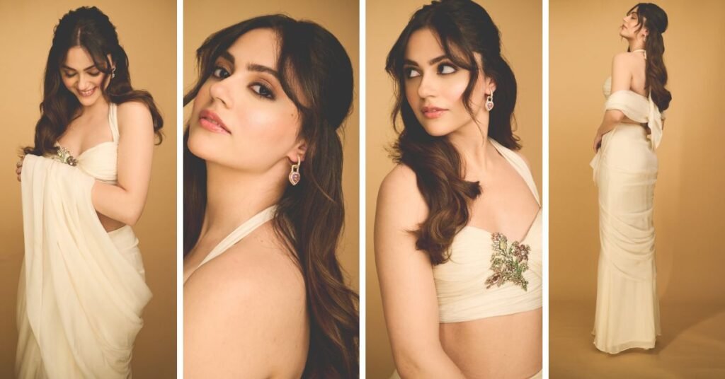 Aneet Padda Slays In Ethereal Ivory Saree