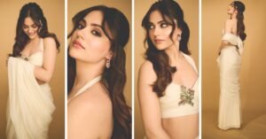 Aneet Padda Slays In Ethereal Ivory Saree