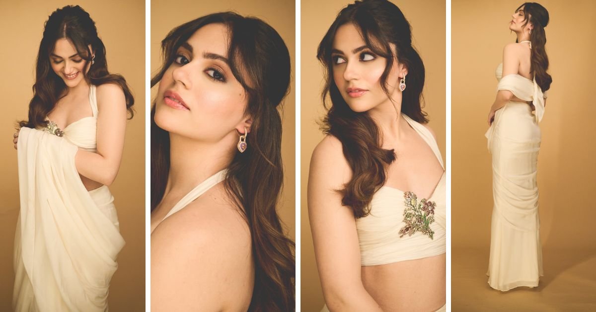 Aneet Padda Slays In Ethereal Ivory Saree